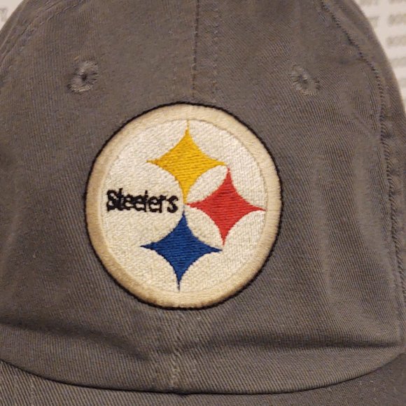NIKE OFFICIAL NFL GRAY PITTSBURG STEELERS UNSTRUCTURED BALL CAP - Picture 2 of 5